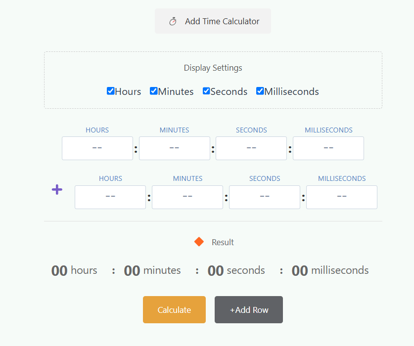 Add time calculator
